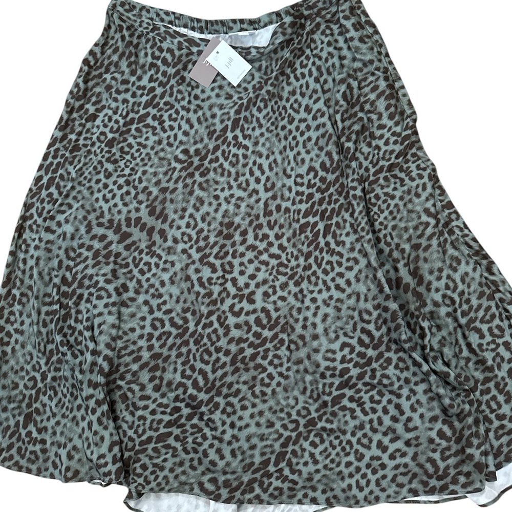 J.Jill Leopard Print Skirt NWT Sz XL